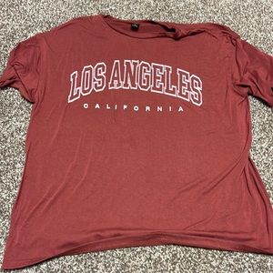 Maroon Las Angles California T-Shirt